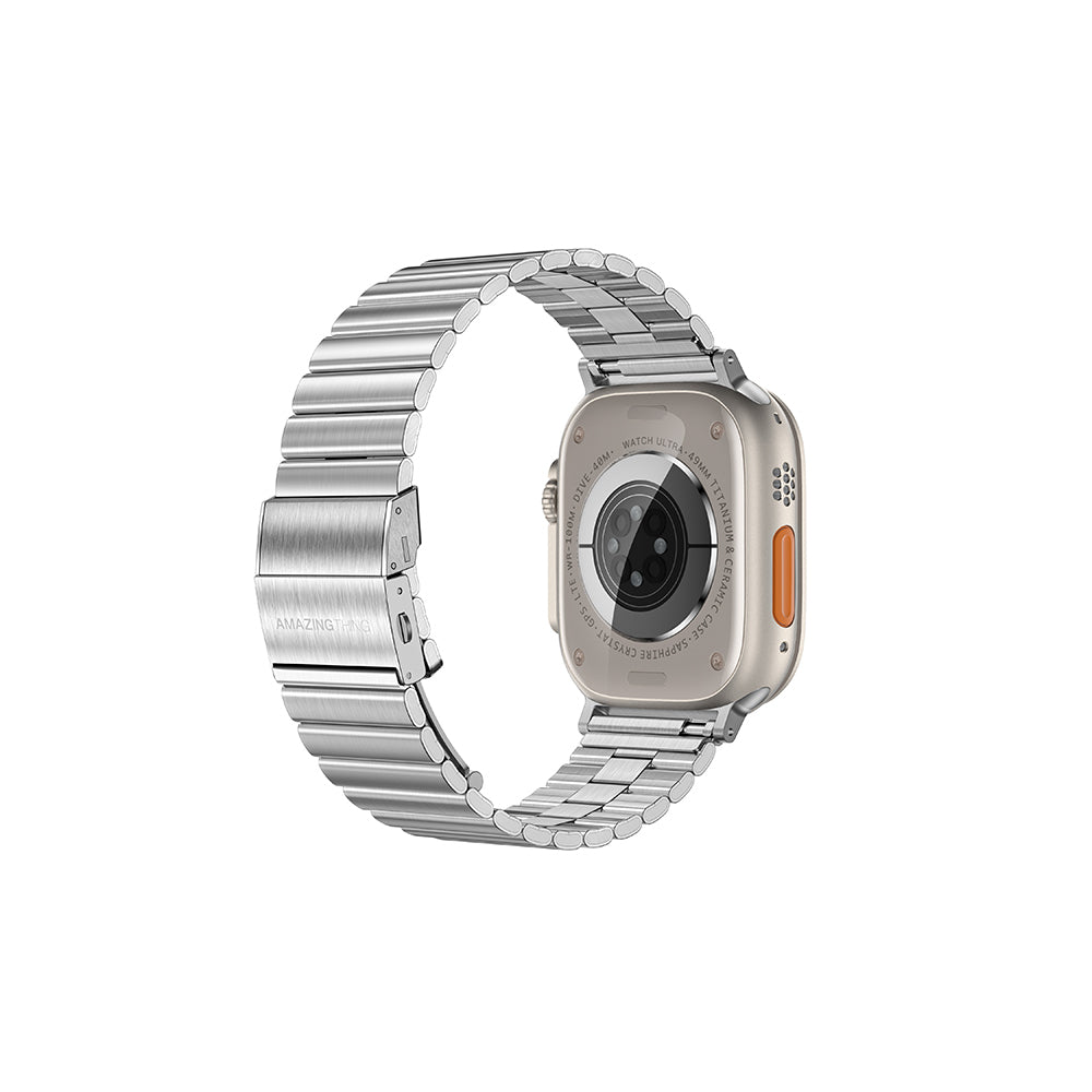 Amazingthing Titan Steel Apple Watch 46mm Metal Kordon - 2 Amazingthing Titan Steel Apple Watch 46mm Metal Kordon - 2